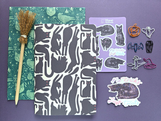 Black Cat A5 Notebook Gift Set