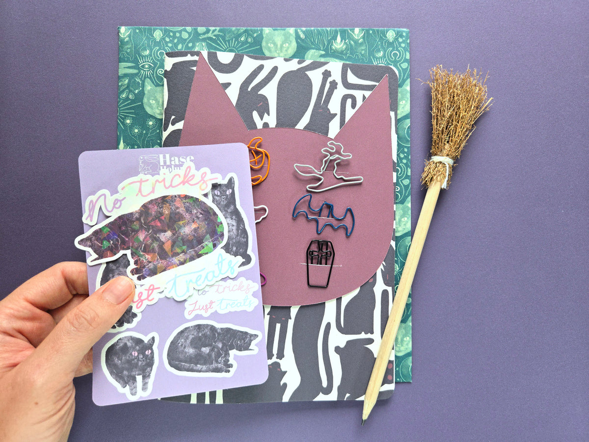 Black Cat A5 Notebook Gift Set
